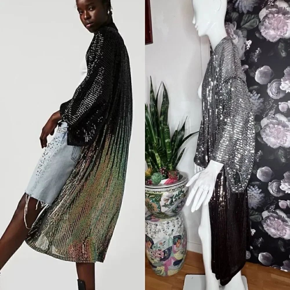 New Free People Party On Sequin Kimono/ONE SIZE